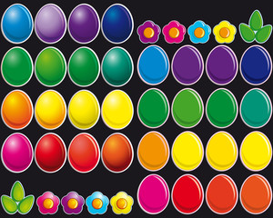 Set of Easter eggs