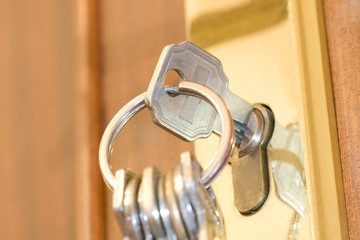 keys in the door lock