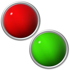 roter und grüner Button