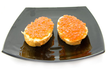 sandwiches on plate isolated