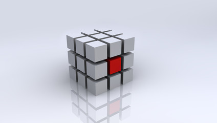 Fototapeta premium 3d synthtetic cubes