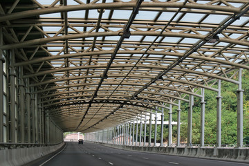 Noise barriers of Ma On Shan Bypass in Hong Kong