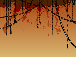 Chains and hooks background