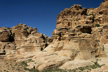 Fototapeta na wymiar Collines et rochers de Petra