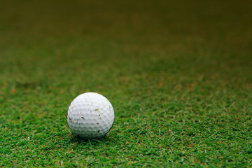 Golf ball on the grass