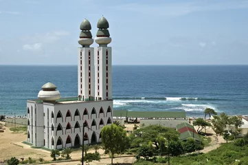 Fototapeten mosque at the seaside in Dakar senegal © Laurent Gerrer Simon