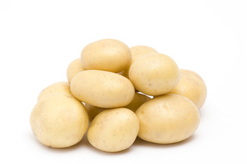 potatoes isolated on white background