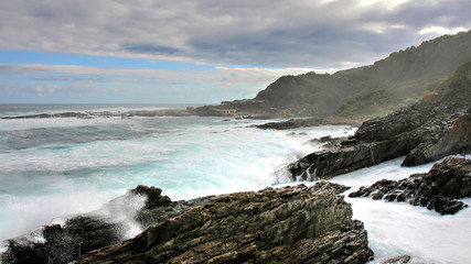 Wild coast and high waves, Storms River Mouth