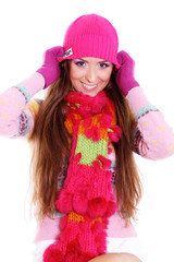 Closeup portrait of a beautiful woman