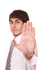 Closeup of a smiling business man