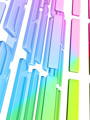 3d cubes with glossy light effects