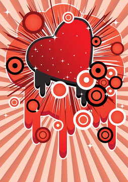 Abstract image with a heart