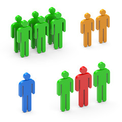 Simple figure icon set