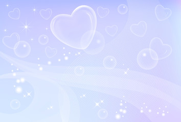 Heart full spring blue