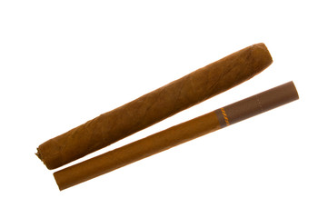 luxury cigars isolated on white background