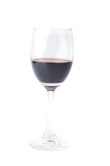 isolated glass of wine