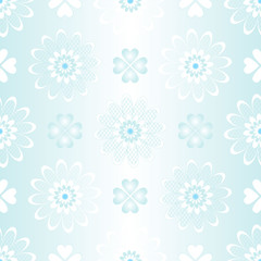 Blue elegant floral seamless pattern