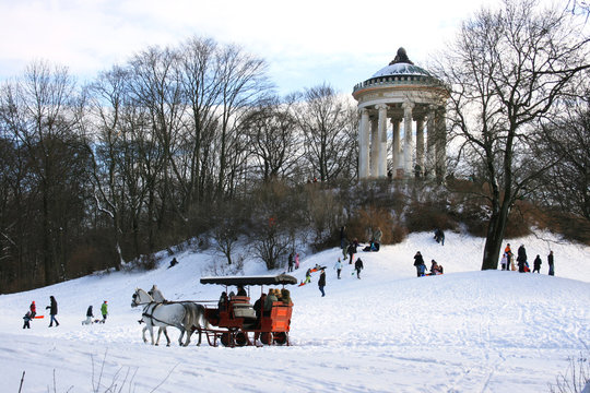 Winter im Englischen Garten in München