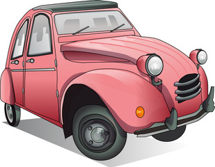 voiture rose
