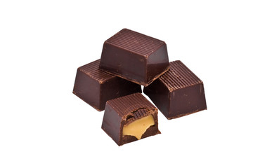 Delicious close-up of chocolate candies