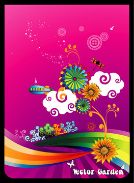 composicion floral abstracta