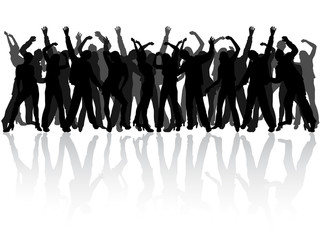 Feiernde junge Menschen