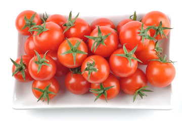 Isolated cherry tomatoes