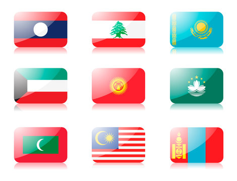Asian flags set 3