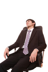 Businessman which he fell asleep