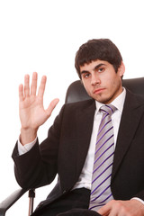 Closeup of a smiling business man