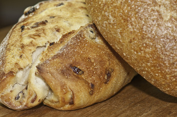 End view of loaf of bread