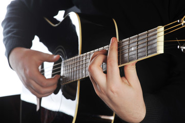 Fototapeta na wymiar black guitar