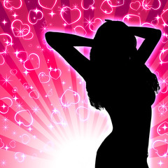 女性のシルエット