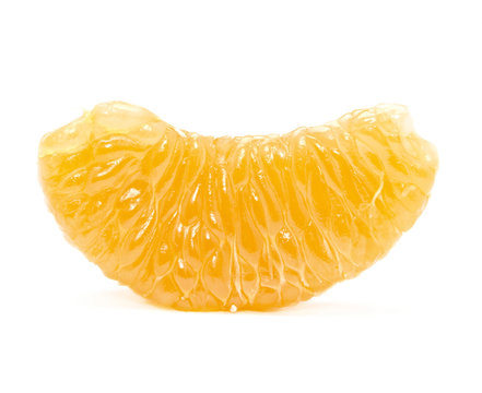 Orange segment isolated on the white background