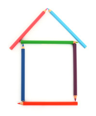 Colour pencil house