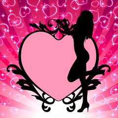 女性のシルエット