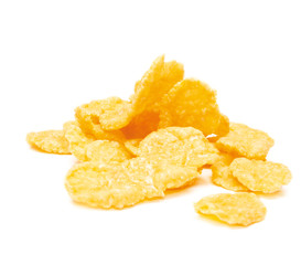 Cornflakes isolated on the white background