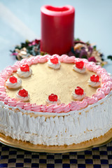 Birthday Strawberry and Cream Cake
