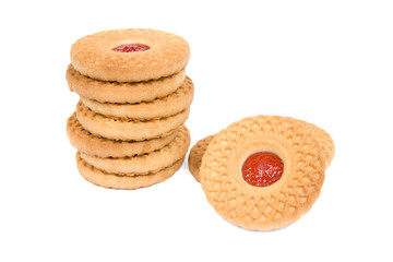Biscuits with fruit jam.