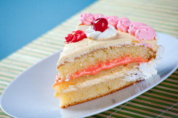 Birthday Strawberry and Cream Cake