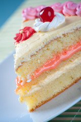 Birthday Strawberry and Cream Cake