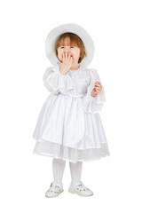 Pretty curly blond little girl