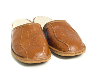 Brown mens house slippers