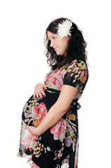 charming young pregnant woman