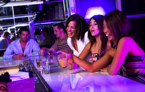 Young Adults At A Nightclub