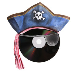 Pirate DVD on white