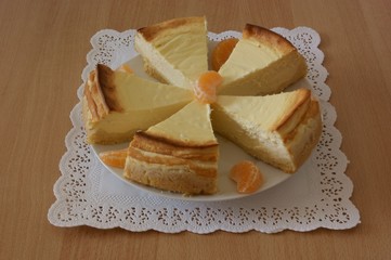 Käsekuchen-Stücke