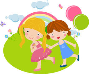 two girl are good friend