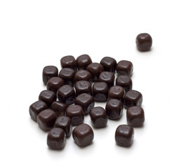 dark chocolate isolated on white background