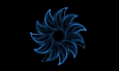 blue abstrackt on black